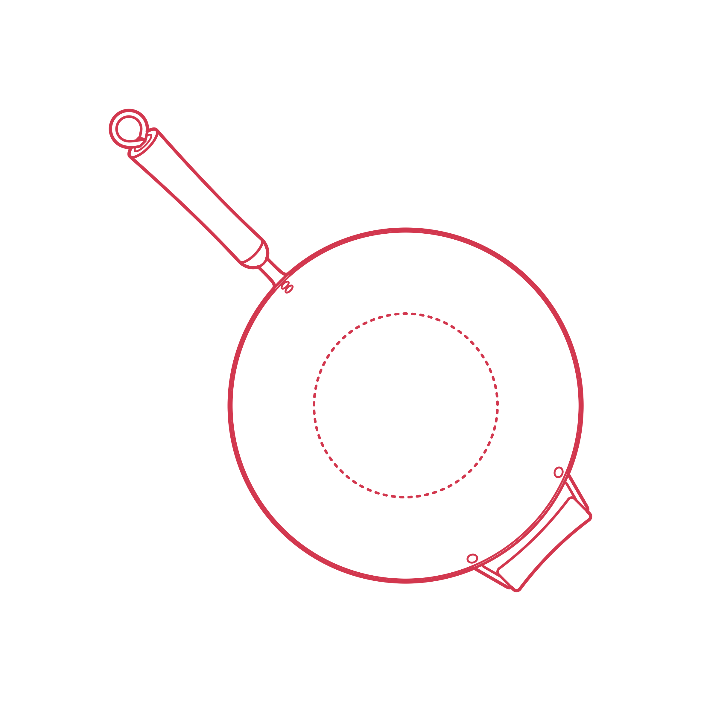Objects Cooking Pans Wok 14 Inch Contour Svg Vector Free Vectors